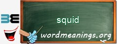 WordMeaning blackboard for squid